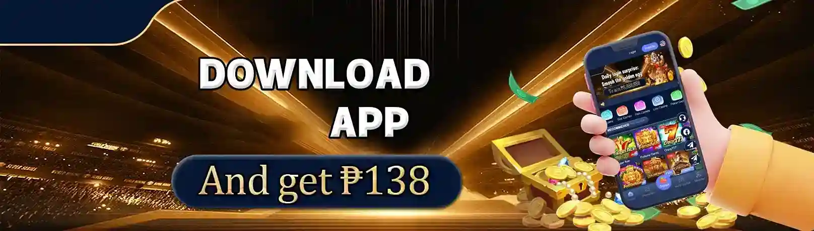 Mobile interface of the D10D app showing login and casino games